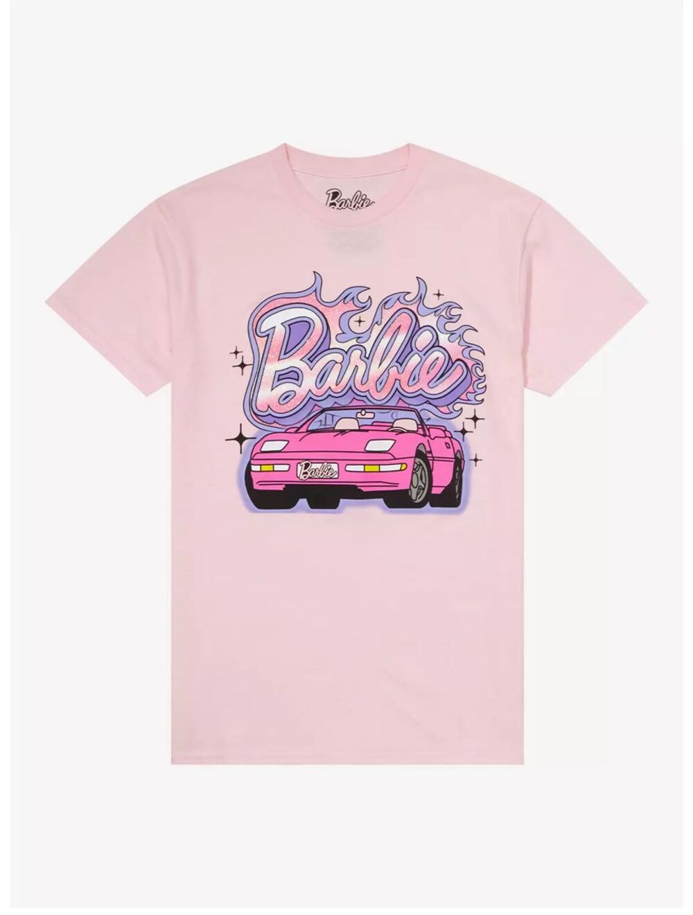Barbie Glitter Car Boyfriend Fit Women’s T-Shirt Size Small S Hot Topic BB